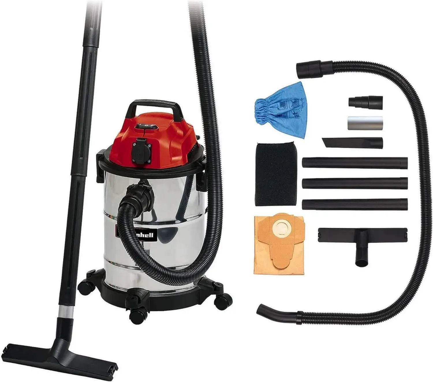 Aspirapolvere Einhell per solidi e liquidi 20L con tubo da 150cm