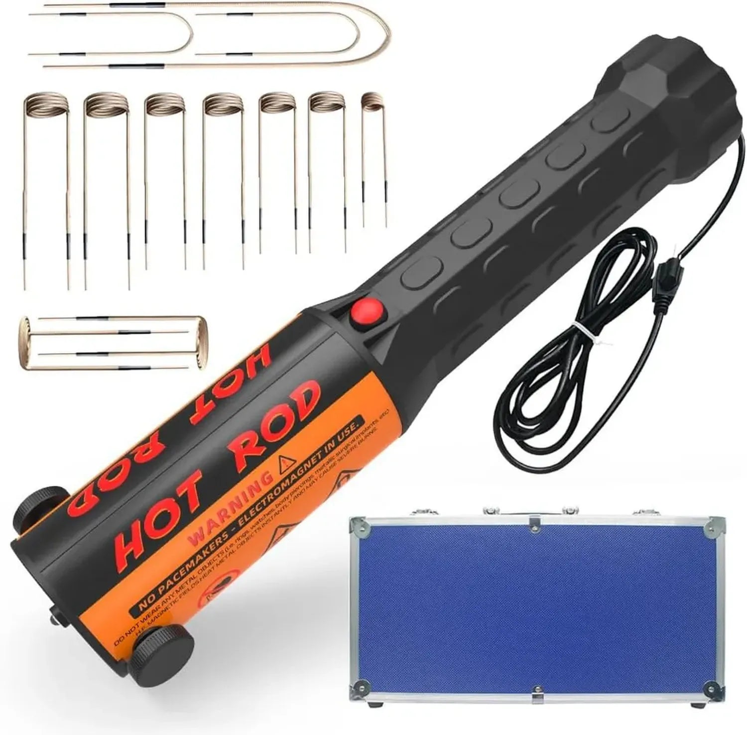 Kit Riscaldatore a Induzione 1200W con 8 Bobine per Rimozione Bulloni e Dadi Arrugginiti