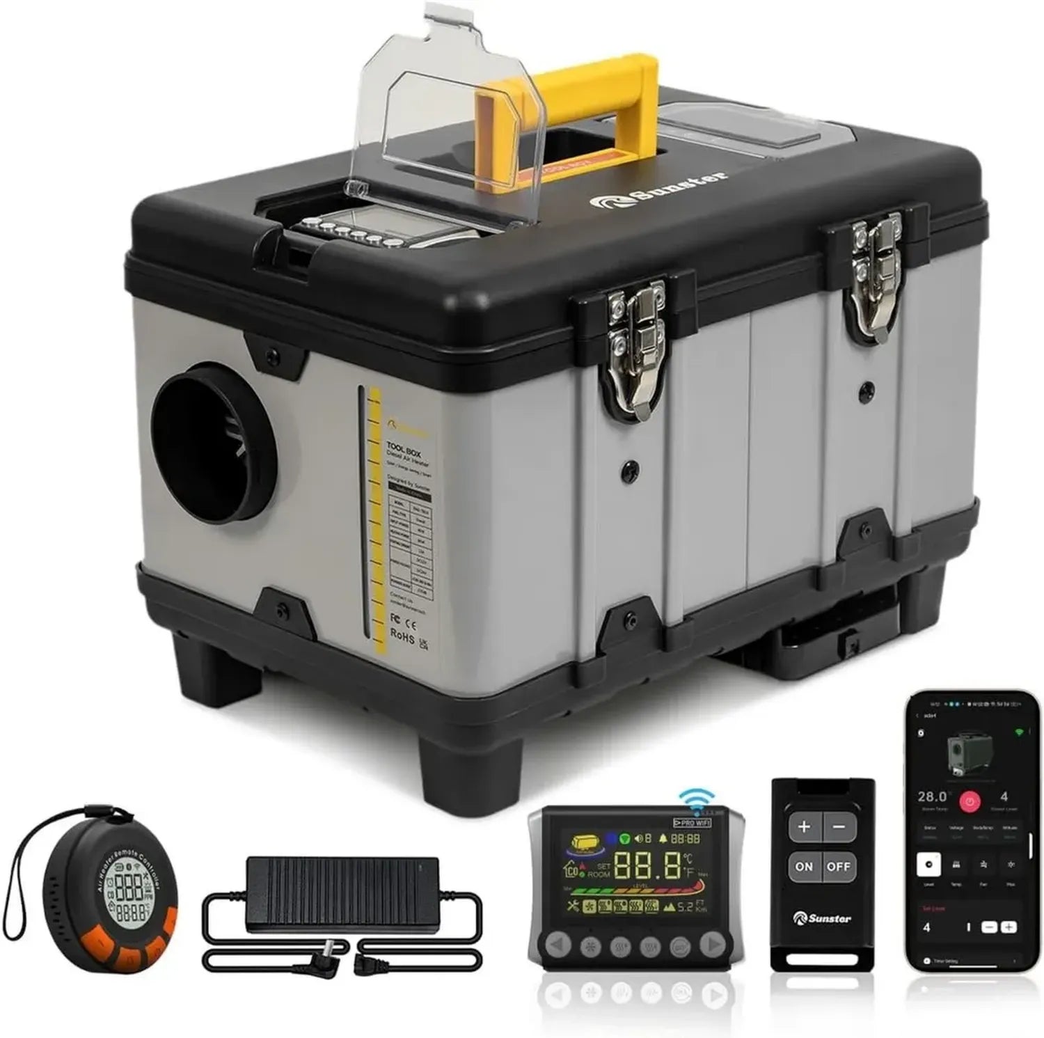 Riscaldatore Diesel TB10PRO con Modalità Altitudine e Ventilazione, Compatibile 12/24V e 110-240V