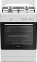 Cucina a Gas 60 cm, 4 Fuochi, Forno 64L, Funzione Click&Clean, Vapore e Pulizia, Timer, Bianco, Classe A
