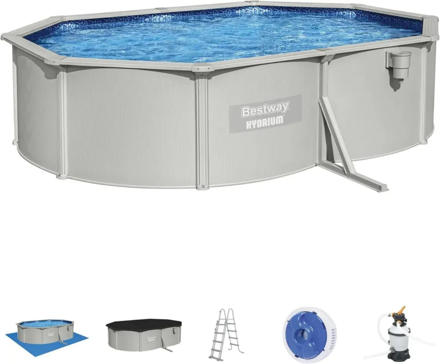 Piscina Ovale Fuori Terra Hydrium Bestway 500x360x120 cm