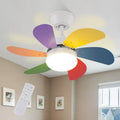 Ventilatore a Soffitto Silenzioso con Telecomando e Luce LED, 6 Pale Ø75cm, Modalità Estate/Inverno, per Camera da Letto e Sala da Pranzo