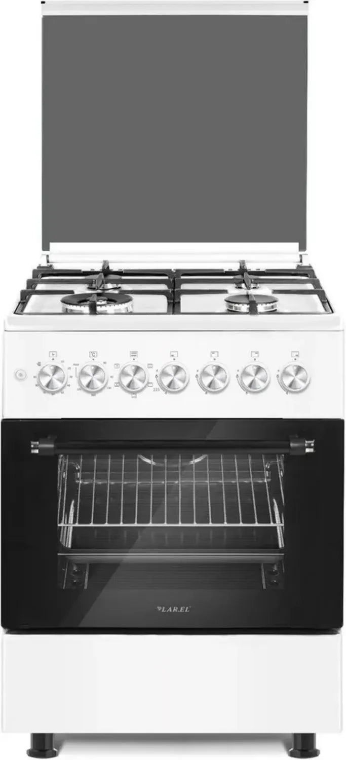 Cucina a Gas 60x60 Larel con Forno Ventilato e Griglie in Ghisa
