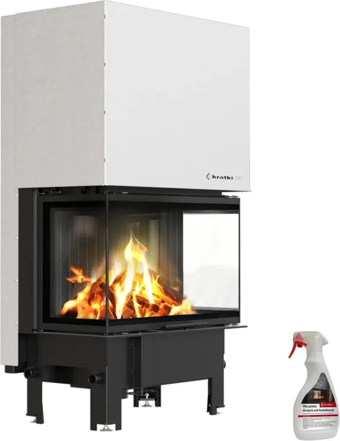 Inserto Camino KRATKI REGNOR 8 kW Triplo Vetro Acciaio Ø 200 mm