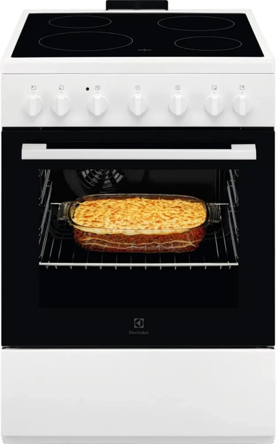 Electrolux LKR620066W - Piano Cottura Elettrico con Forno, Installazione Libera, 60x60 cm, Classe A