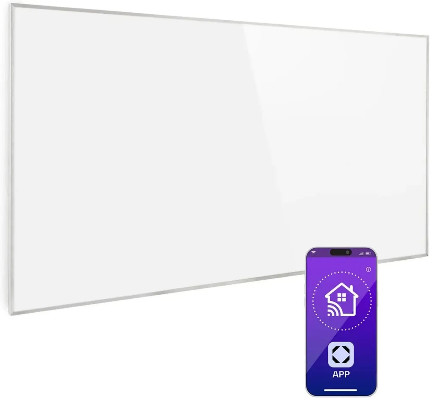 Termoconvettore Infrarossi Klarstein 600W, Efficienza Energetica, Controllo tramite App WiFi, Riscaldamento Ecologico