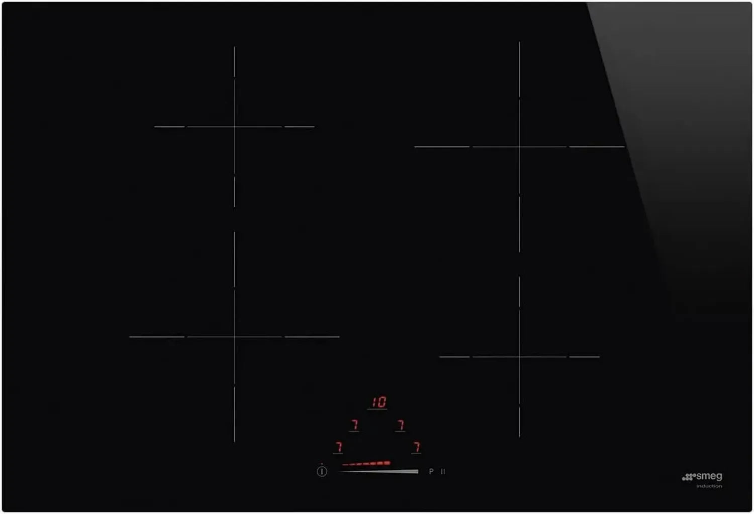 SMEG SI4742D, Piano Cottura a Induzione Vetro Nero, Design Elegante