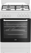 Cucina a Gas 60x60 cm con Forno Elettrico, Bianco, Alta Efficienza Energetica Classe A