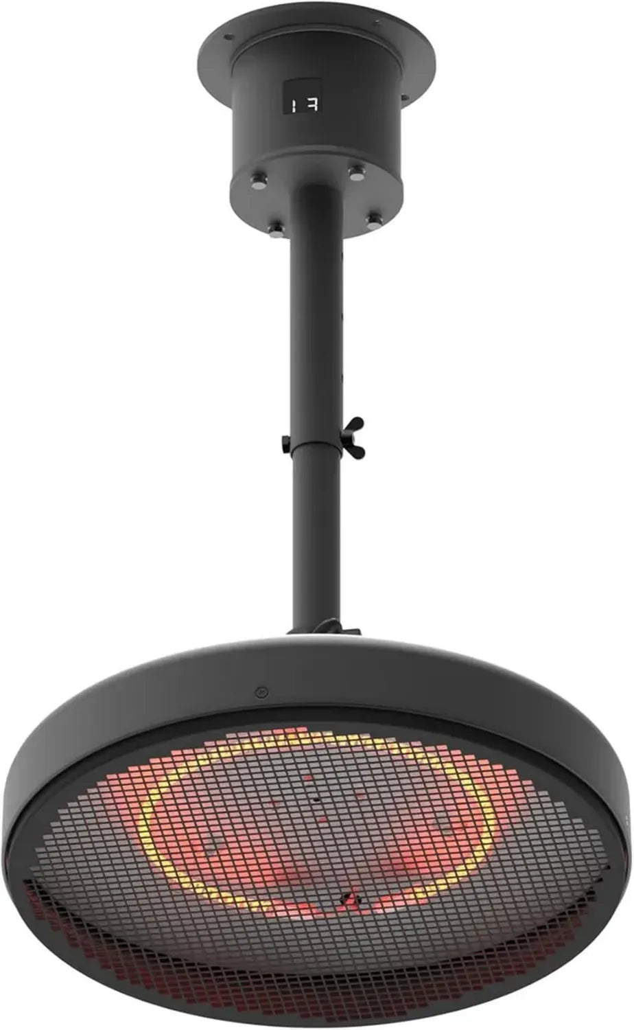 Lampada riscaldante da soffitto 2000W, carbonio, 3 impostazioni, telecomando, IP65, altezza regolabile