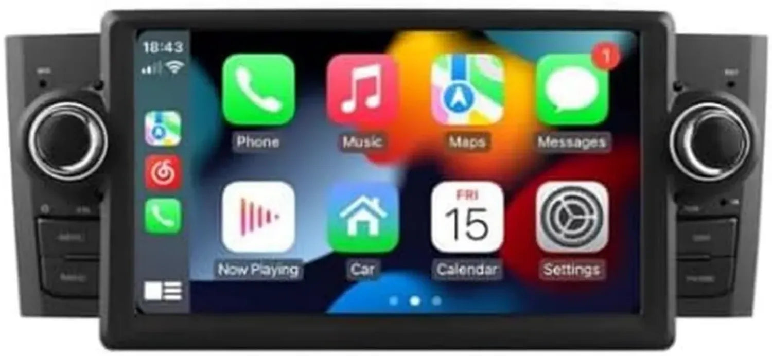 Autoradio 7 Pollici per Fiat Grande Punto 2005-2011 con 4GB RAM, 64GB ROM, Carplay e Android Auto, WiFi e GPS