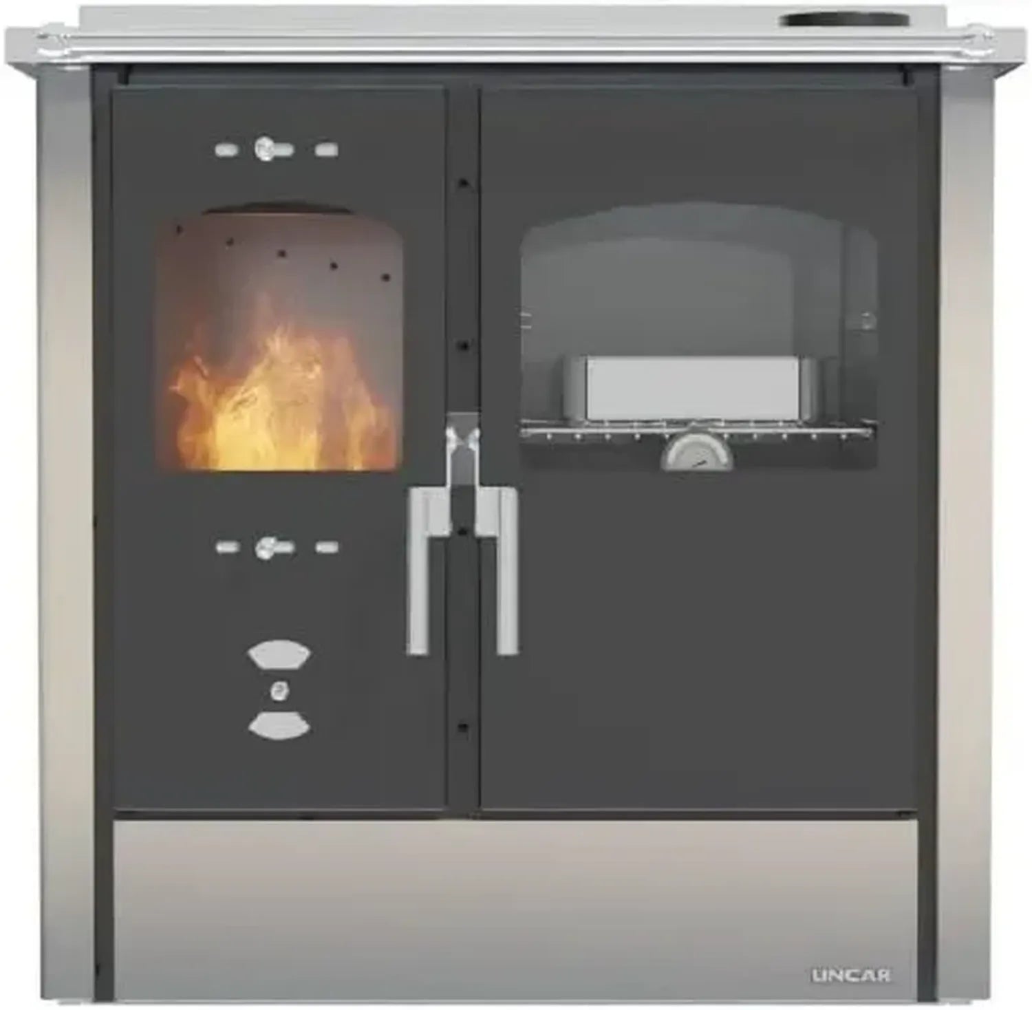 Stufa a Legna Lincar Omega Cappuccino per Cucina Efficiente