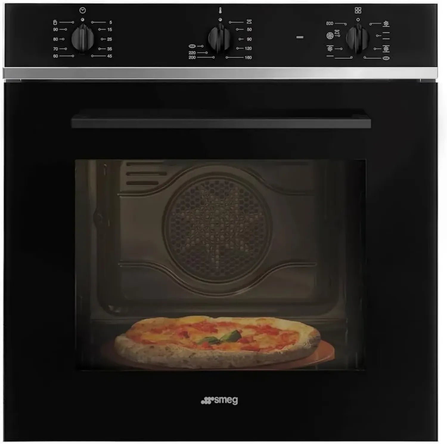 Smeg Forno Elettrico 65L MULTI8 A Nero con Funzione Pizza
