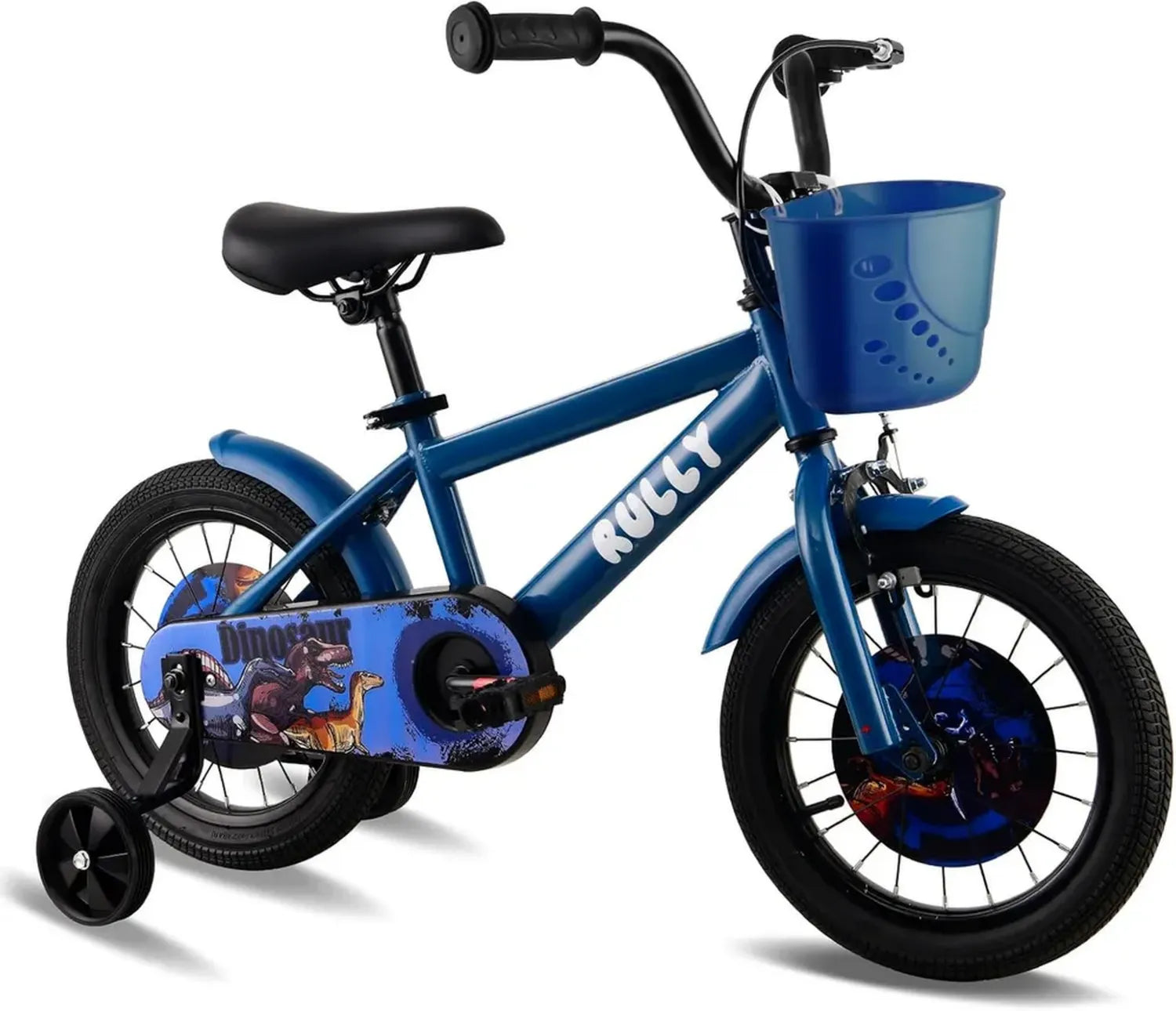 Bicicletta per Bambini RULLY Dinosaur 12-16 Pollici, Età 2-7 Anni, Stile BMX con Supporti Laterali, Disponibile in Diversi Colori